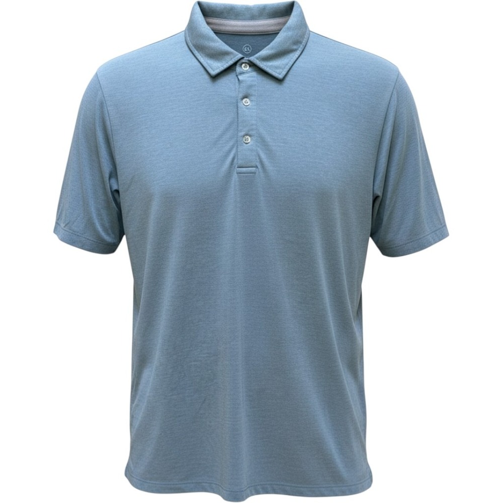 Free Fly Polo Shirt Men XL Blue Bamboo Blend Short Sleeve Outdoor Performance